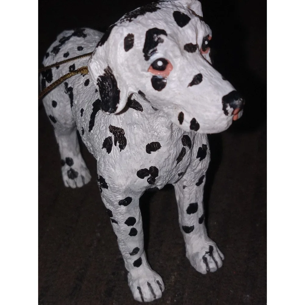 Resin‎ Dalmatian Dog Figure Christmas Ornament